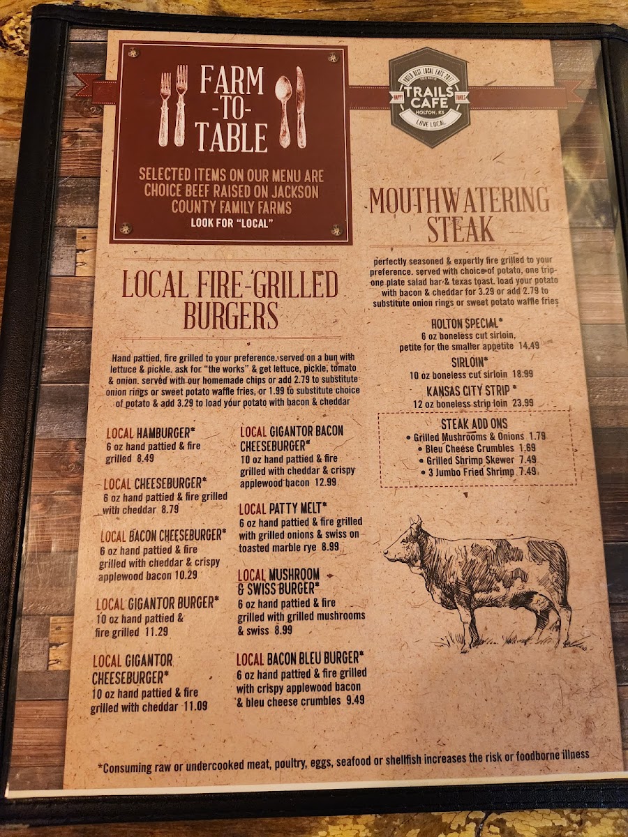 Menu - Trails Café photo 3